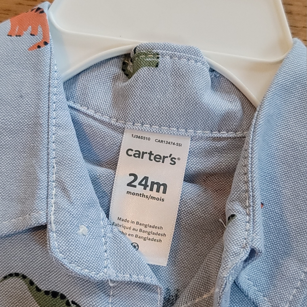 Carter's Two Piece Outfit Dinosaur Print Size 24 Months NWT - Picture 3 of 9